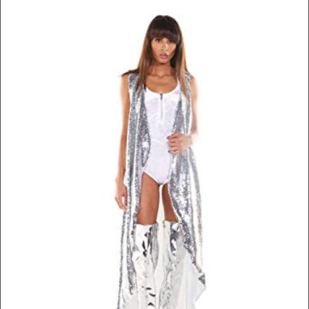 Discontinued iheartraves sequin hooded kimono rave